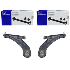 2x DELPHI QUERLENKER SATZ UNTEN VORNE passend für HYUNDAI GETZ LINKS+RECHTS