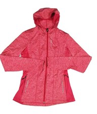 Brooks Equilibrium Technology Pink Hooded Full Zip Jacket S Thumbholes Pockets