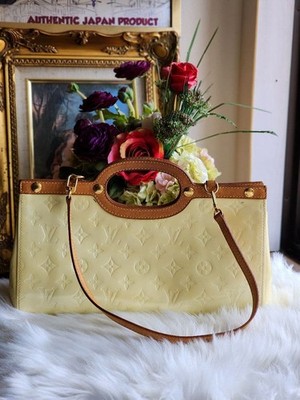Louis Vuitton Monogram Vernis Roxbury Drive Handbag Beige Used From Japan