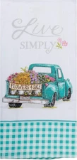 Kay Dee Designs Live Simply Truck Dual Purpose Dish Towel, 16 x 26, Various 