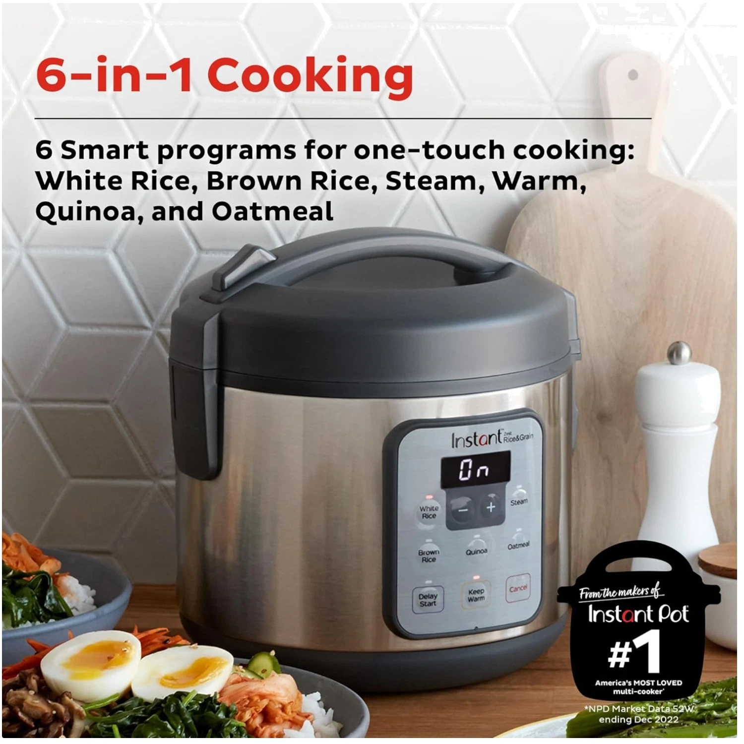Zest 8-Cup Rice & Grain Cooker with Steamer$