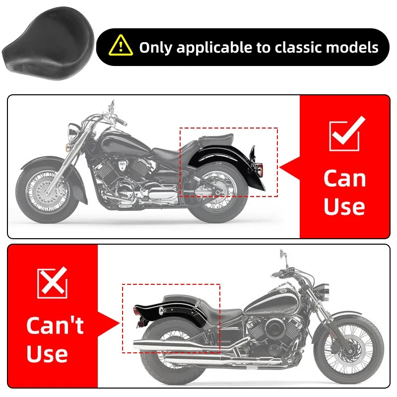 Front Driver Solo Seat For Yamaha V Star 650 XVS650 Custom XVS650A Classic - Image 2 of 4