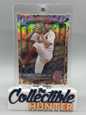 #ad 2025 Bowman Chrome 1st Chen Wei Lin BCP141 Popcorn Snack Pack Refractor Rare SSP $99.99