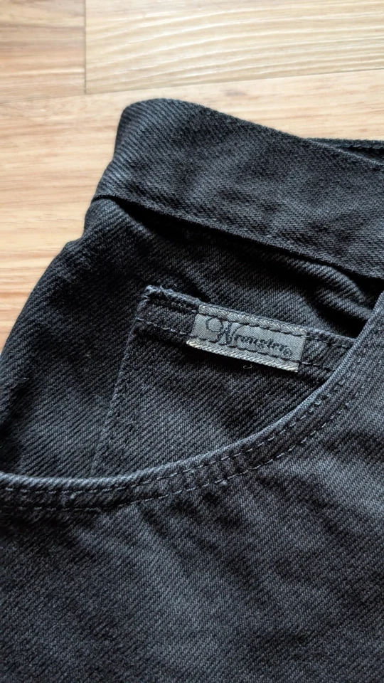 Pantalones Cortos De Colección Wrangler Jean Para Mujer 18 Negros Denim Tiro Alto Clásicos Años 90 Mamá Foto 2 de 4
