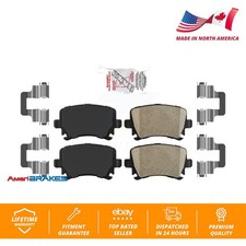 Rear Ceramic Disc Brake Pads For Volkswagen Tiguan Jetta Audi GTI Rabbit A4 CC R