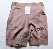 Faja Columbianas Women's High-Rise Lace-Detail Shaping Bottom CL8 Cocoa Size 2XL