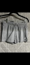 Girls Jordan Essentials Shorts Heather Grey White SZ Large 12-13yr NWT Carbon