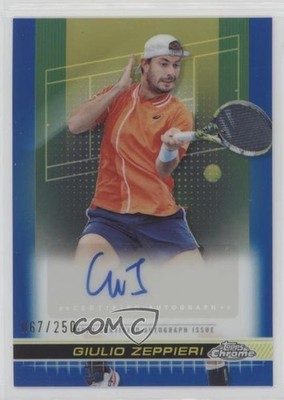2024 Topps Chrome I Blue Refractor 67/250 Giulio Zeppieri Rookie Auto RC 1hg9