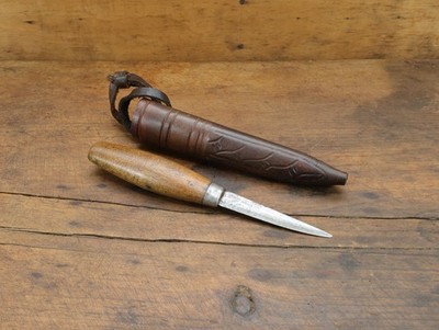 Vintage Frosts Mora Knife | Swedish Laminated Steel Blade | Original Sheath |