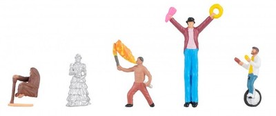 Faller 151683 HO Scale Street Artists -- pkg(5)