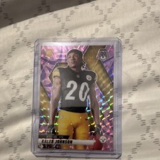 Panini 2023 Mosaic Kaleb Johnson Steelers Rookie Prizm #289 NFL Football Card. rookie card picture
