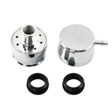 Silver Aluminum Smooth Valve Cover Breather Combo With 2 Grommets Compatibl... Silver Aluminum Smooth Valve Cover Breather Combo With 2 Grommets Compatibl...