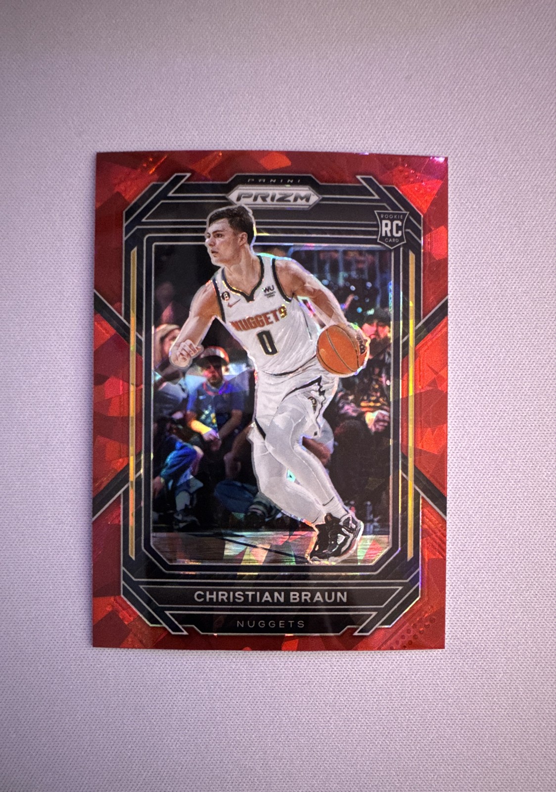 2022-23 Panini Prizm - Christian Braun #223 Red Ice Prizm (RC)