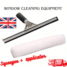 Professional Window Cleaning Equipment Glass Rubber 14" Squeegee Blade + Cleaner