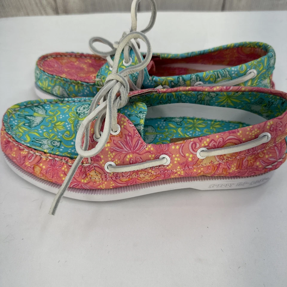 Sperry x Brooks Brothers Loafers Unisex EU 36 Pink Colorful Boat Shoes Preppy - Image 3 of 4