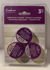 Crafters Companion Embossing Powder - Clear, White Glitter