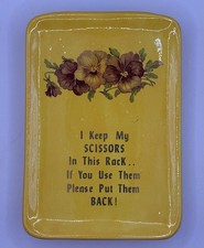 Vintage Ceramic Wall Mount Scissors Holder