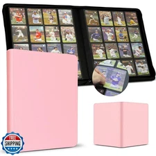 Premium Card Binder 16 Pocket, 1000+ Cards PU Cover Trading Card 