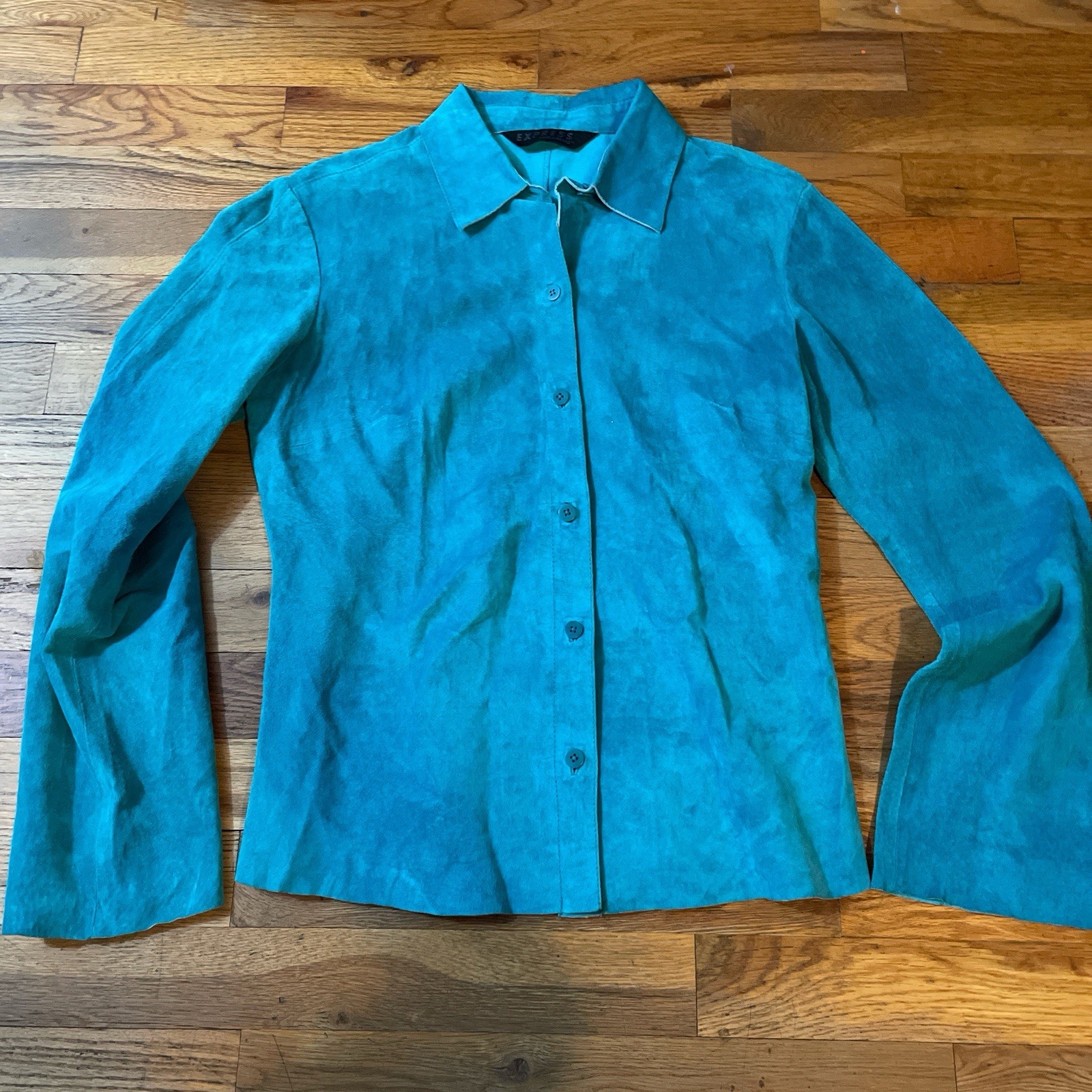 Vintage western real  Leather Express Button Down… - image 1