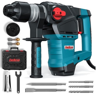 Heavy Duty 12.5A Rotary Hammer Drill Kit with Safety Clutch