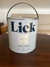 Lick Paint White 02 Matt 2.5L Unopened. Collection only Brighton