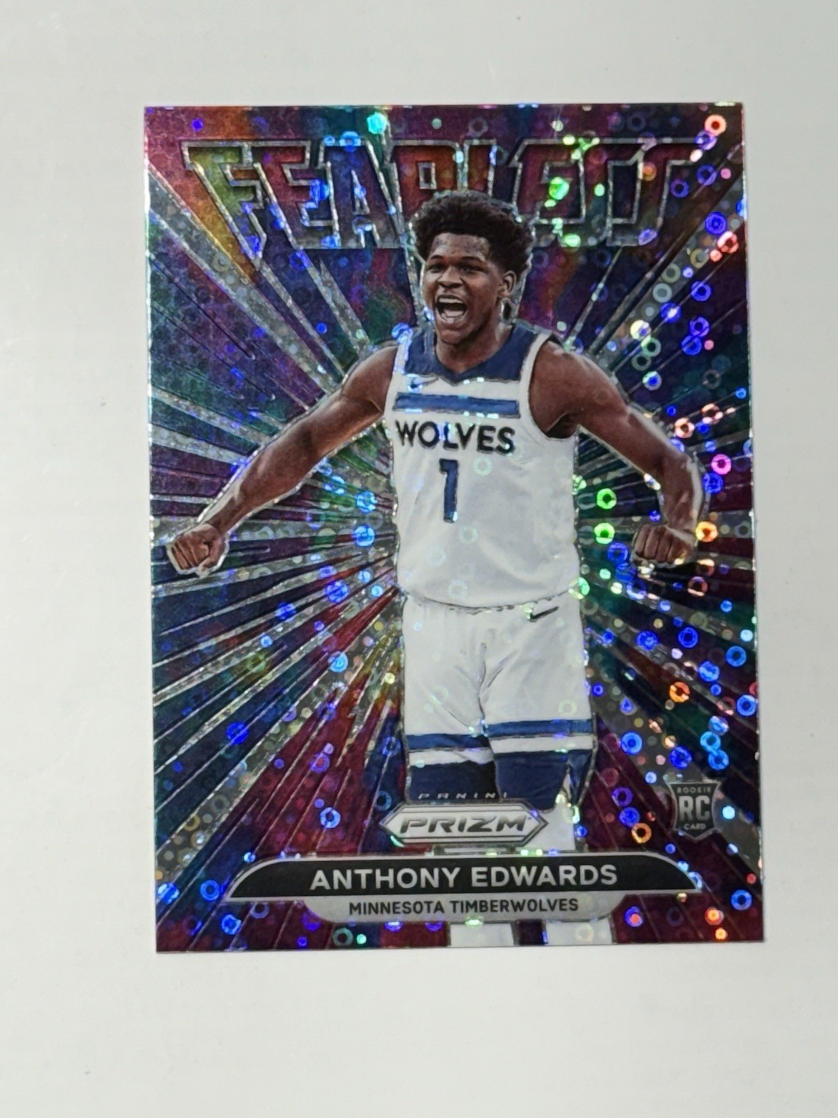 2021-22 Panini Prizm -Anthony Edwards Fearless Fast Break #15 *RC*🔥
