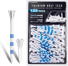 CHAMPKEY 5-Prong Plastic Golf Tees 120/100 Pack Long Distance