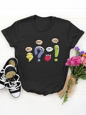 Printed with Comma, Question Mark, Period, Exclamation Point, Four Anthropomor