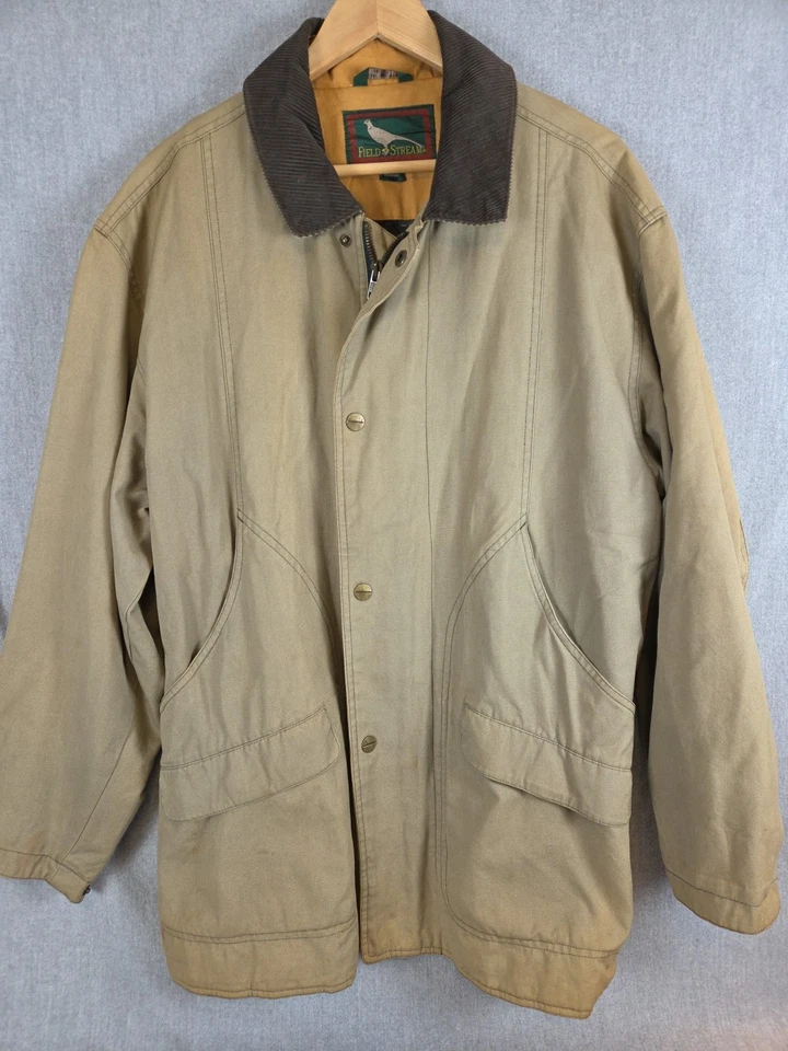 Abrigo Field & Stream Vintage Tareas Chaqueta de Granero Para Hombres M Forrado Caza Exterior Tostado Foto 2 de 4
