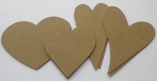  8 Piece ASSORTED HEARTS - Bare Chipboard Die Cuts - Embellishment