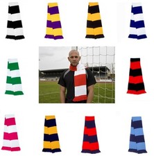 Sciarpa Di Supporto Per Tifosi Di Calcio In Acrilico A Righe Con Frange