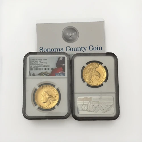 2019-W American Liberty Series $100 Gold High Relief NGC SP70 Enhanced Finish