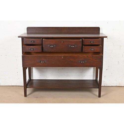 Early Harvey Ellis for Gustav Stickley Mission Oak Arts & Crafts Sideboard - Picture 5 of 10