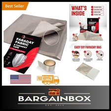 Advanced EMF Blocker: 44" x 36" Copper-Nickel Faraday Fabric for Secure Use