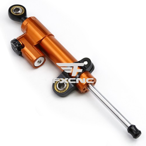 CNC Steering Damper Stabilizer Bracket Kit Mount For MT-03 2020-23 Black+Orange - Picture 20 of 22