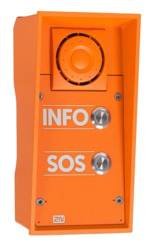 2N 9152102W 01354-001 Interfono di sicurezza IP - 2 pulsanti INFO/SOS + Altoparlante 10 W - Foto 2 di 2