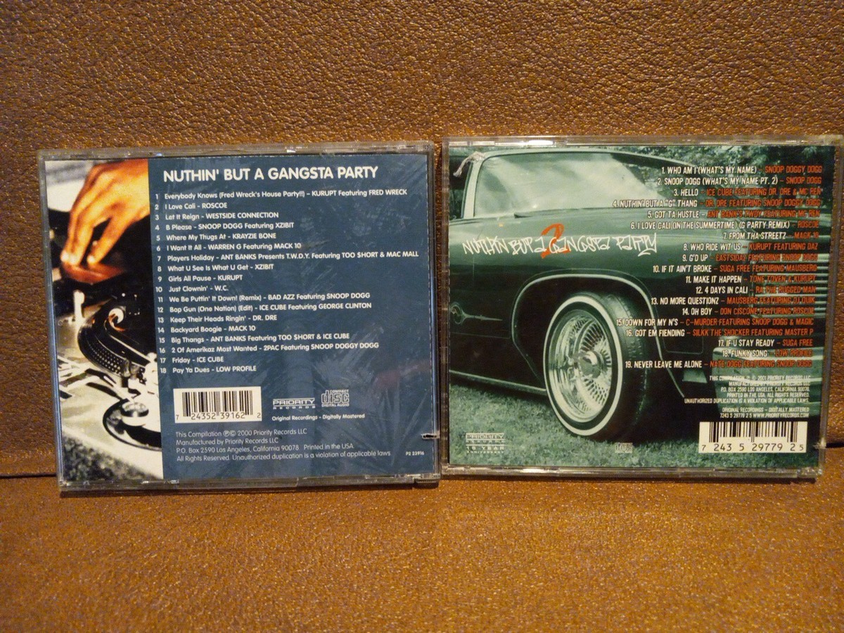 Various ‎/ Nuthin' But A Gangsta Party 2 Various Artists : Nuthin But a Gangsta Party 1 and 2 CDs *DISCS
