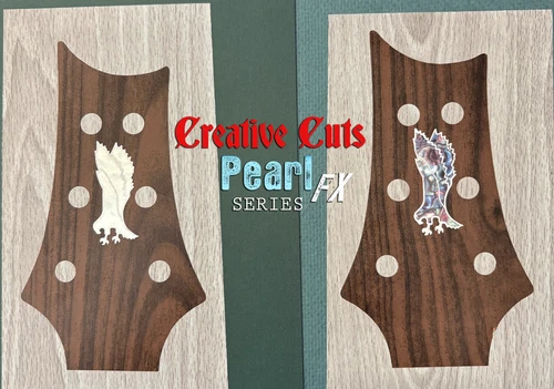 Landing Eagle Vinyl Decal Pearl look headstock inlay 4 electric guitar projects