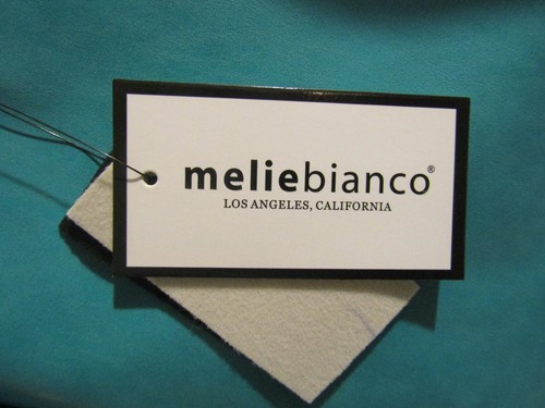 Bolso de Hombro Melie Bianco Turquesa "Iman" Cuero Vegano Borla RARO - Imagen 2 de 6