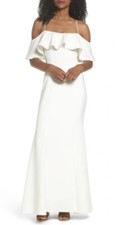 ELIZA J Off shoulder Ruffle  Gown Dress $225 (10) Nordstrom