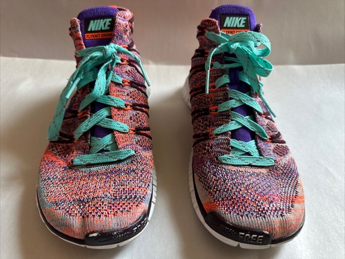 Nike Free Flyknit Chukka 639699-801 Women’s Size 7.5 Crimson Grape Running Shoes - 第 2/24 張圖片