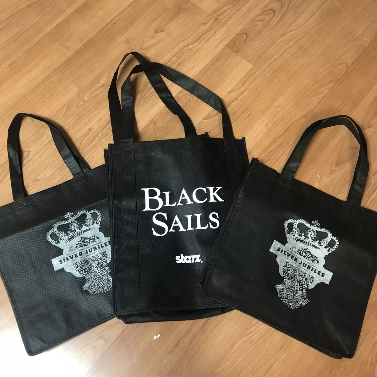 Vinyl Record Tote Bag Lot Black Sails