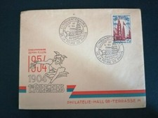 FRANCE PREMIER JOUR FDC YVERT 975 FOIRE DE PARIS 15F PARIS 1954