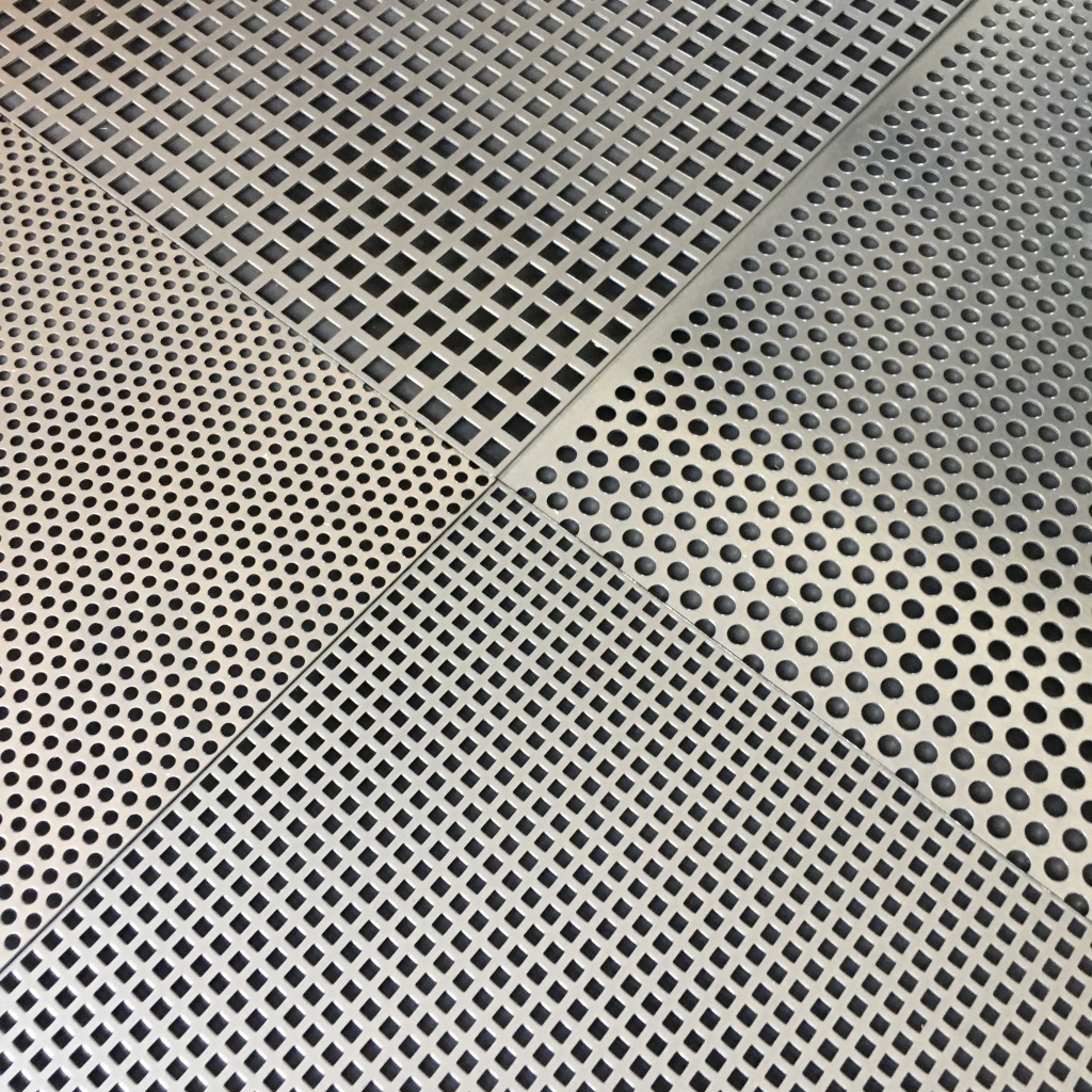 Lochbleche aus Aluminium, Stahl Verzinkt, Edelstahl, Verschiedene Muster & Maße