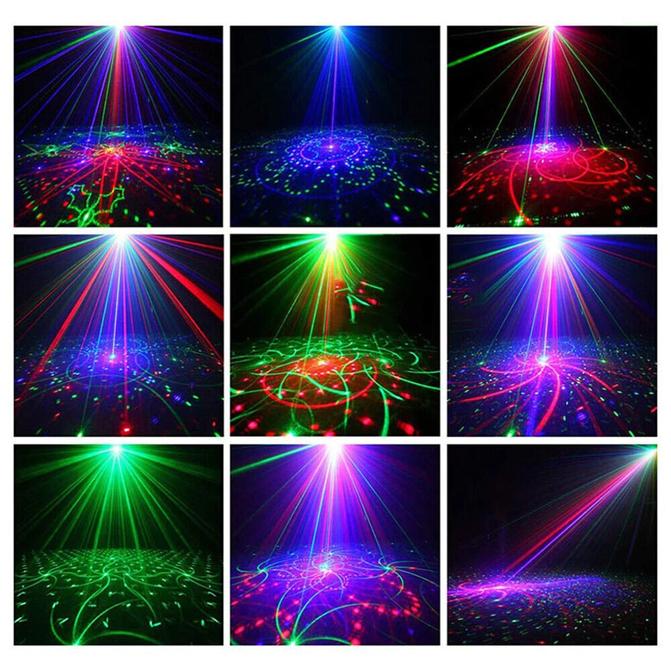 1024Pattern LED Stage Light Laser Projector RGB DJ Disco Party KTV Show Lighting - Image 4 of 4