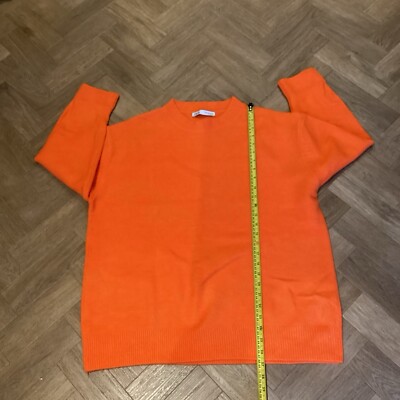 Zara BNWOT Orange Jumper Size M orange Knit Tango Orange