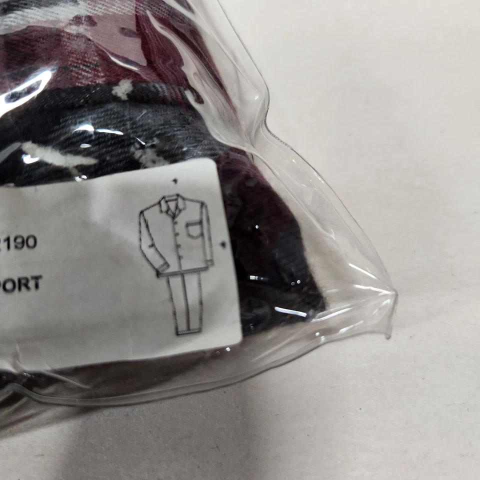 Conjunto de pijama de dos piezas de franela de algodón a cuadros XXL Majestic International para hombre nuevo Foto 3 de 4