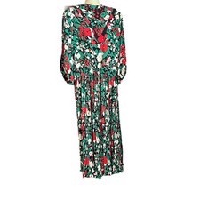 Diane Freis Vintage 1980's Red, White, Green Top Skirt Set Size women's M