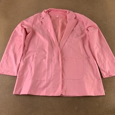 Women's Size 3XL Pink Long Sleeve Pocketed Casual Open Front Blazer New