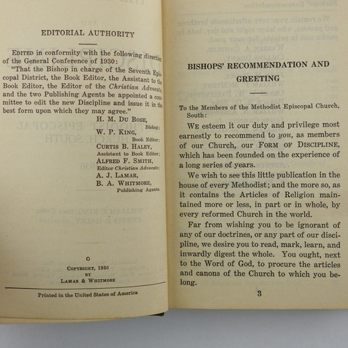 Vintage Doctrines Discipline of the Methodist Episcopal Church 1930 Hardback - Imagen 5 de 6